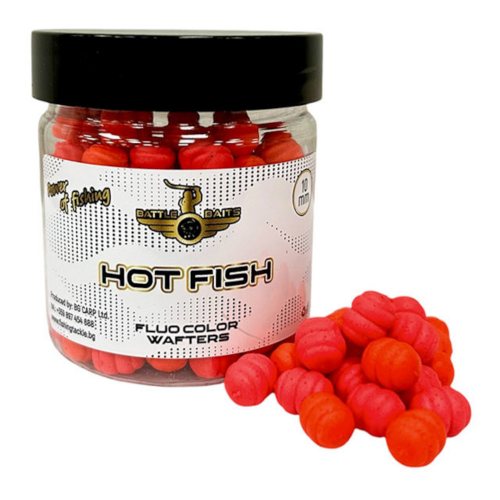 Фидер дъмбели BATTLE BAITS Fluo Color Wafters Hot Fish - Люта риба 10мм - Риболовни принадлежности TomaxShop ®