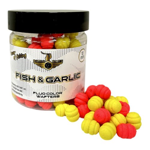 Фидер дъмбели BATTLE BAITS Fluo Color Wafters Fish & Garlic - Риба и чесън 10мм - Риболовни принадлежности TomaxShop ® Фидер дъмбели BATTLE BAITS Fluo Color Wafters Fish & Garlic - Риба и чесън 10мм - Риболовни принадлежности TomaxShop ®
